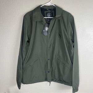 Volcom Green Coach Jacket Men’s M NWT Water Resistant